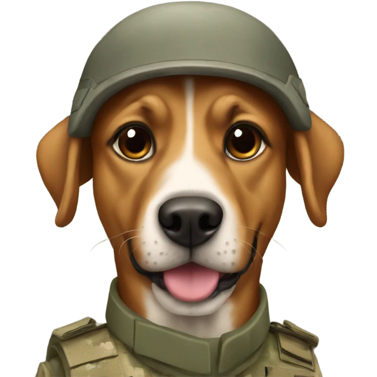 dog in the Army emoji