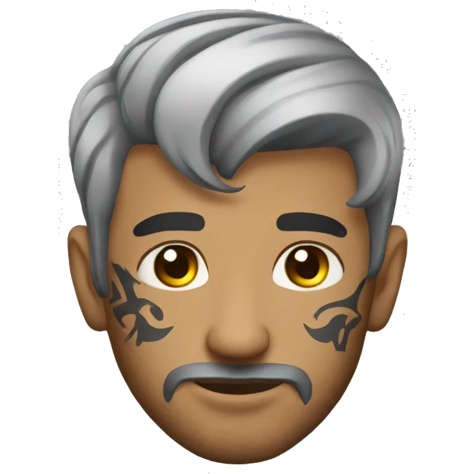 tattooed man very attractive emoji