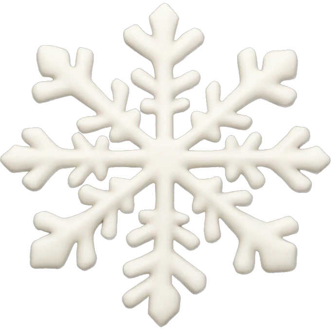Snow flake cream color emoji