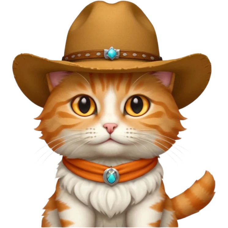 Cat wearing cowboy hat emoji