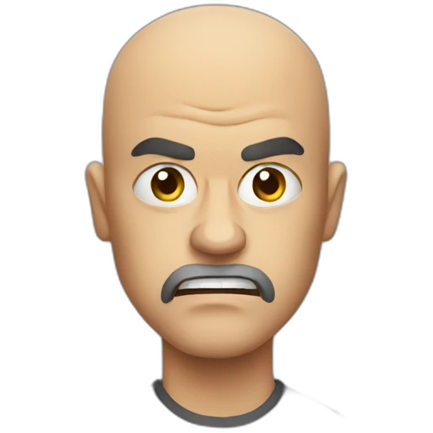 Bald angry man emoji