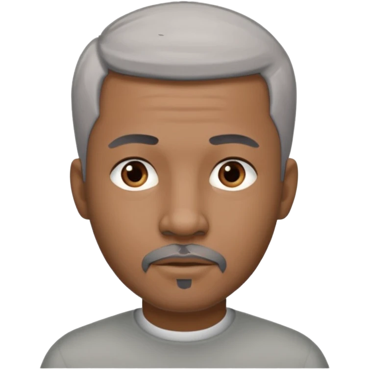 Black man with a short gray haired trimmed goatee  emoji