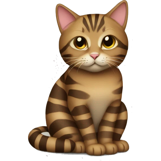 Brown striped cat sitting under a Christmas tree  emoji