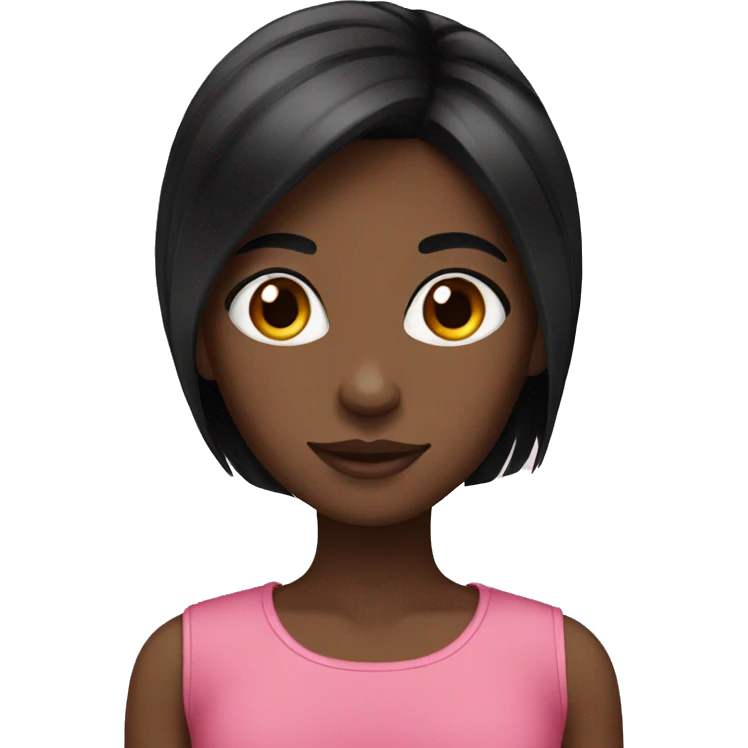 black hair straight girl emoji