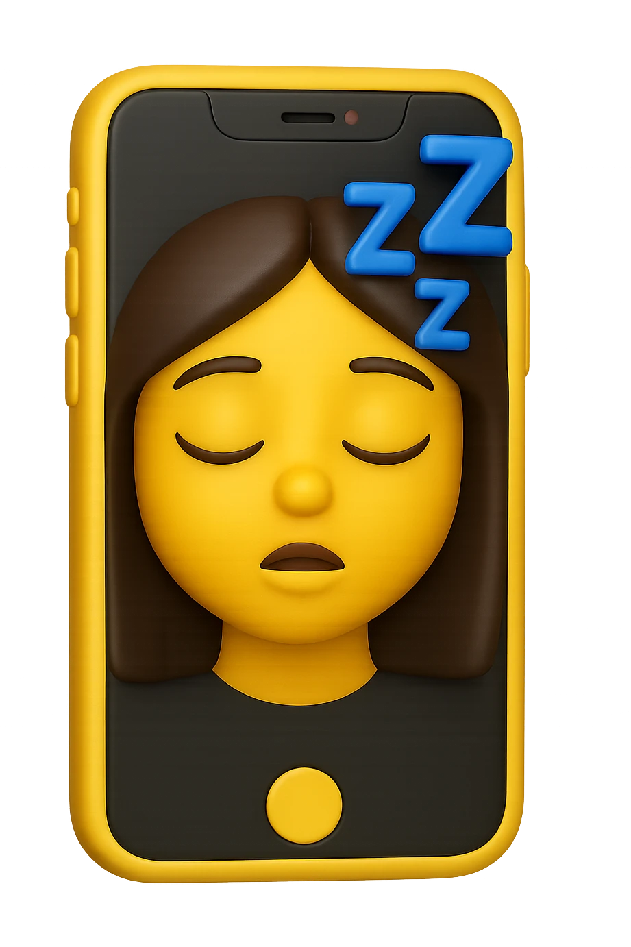 emoji stile iphone che rappresenta una donna che dorme 3d emoji