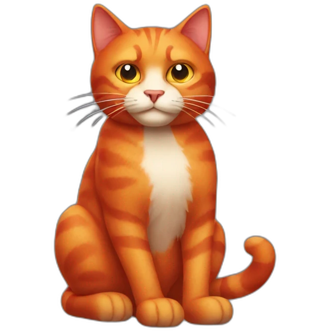 cool red cat emoji