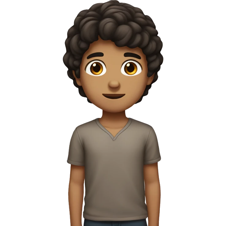 Portuguese boy with dark brown hair and dark brown eyes  emoji