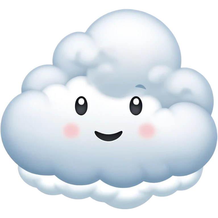 circle cloud with hollow middle white emoji