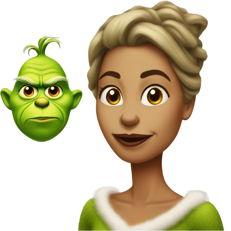 grinch as a traditional wife emoji