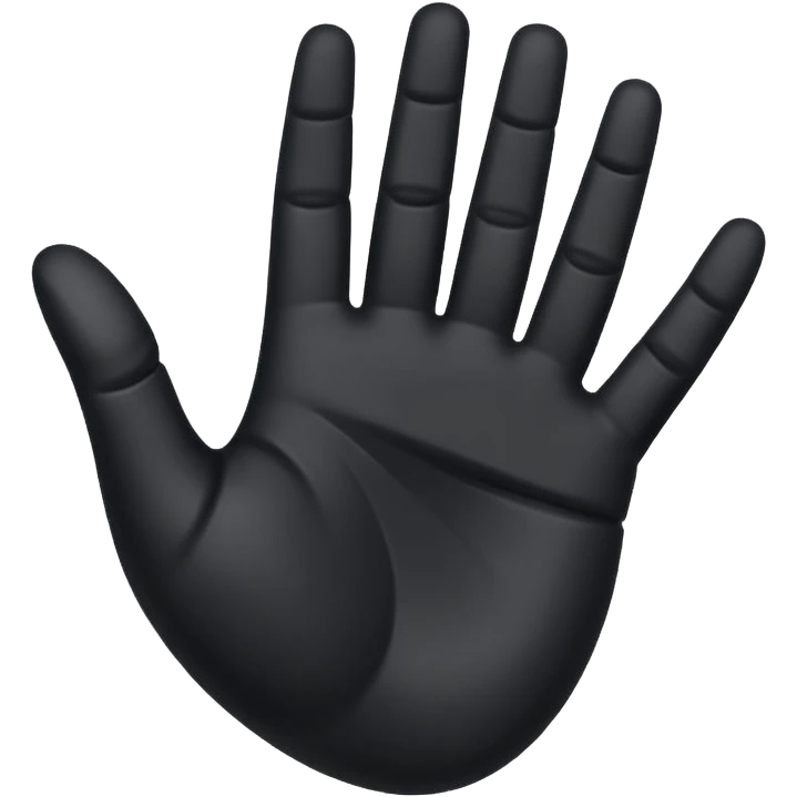 Black hand emoji rock hand symbol  emoji