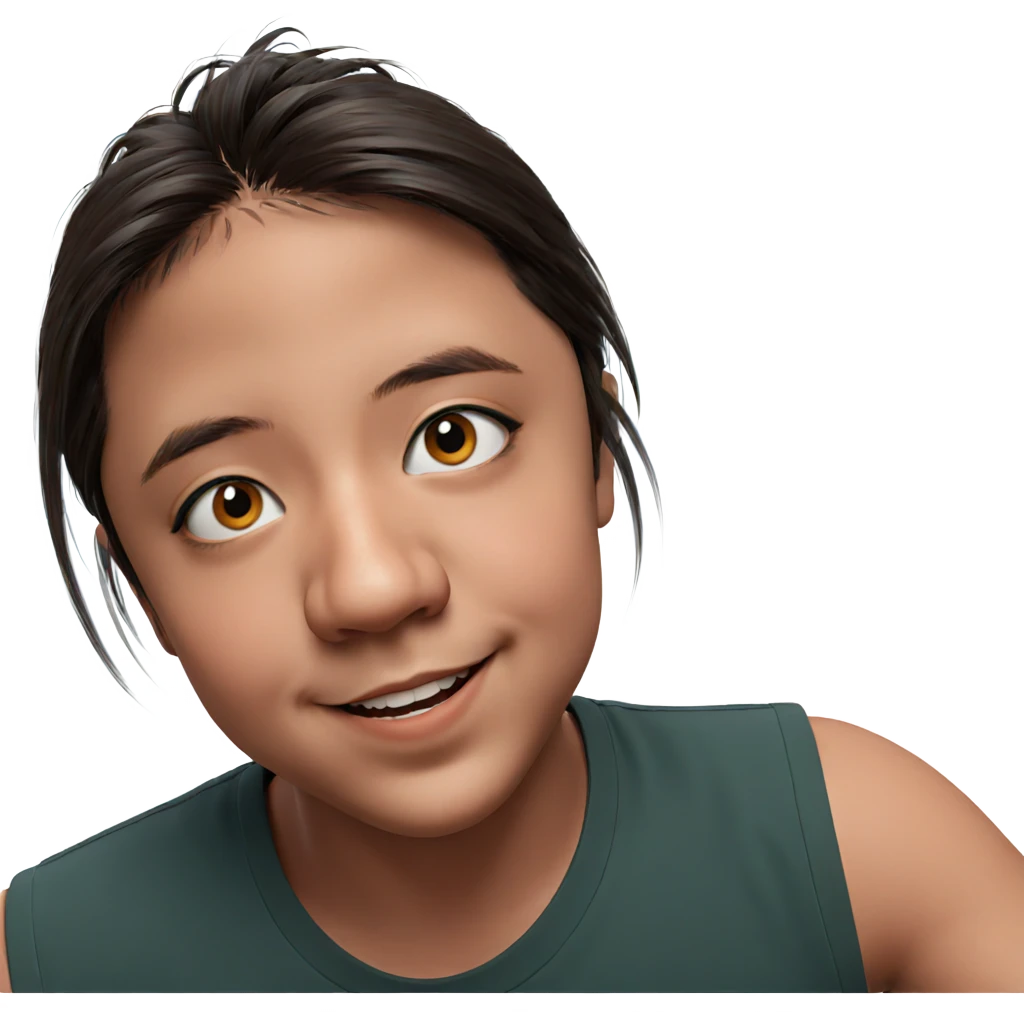 smiling boy with brown eyes emoji