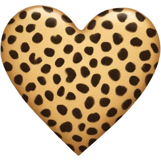 cheetah print heart  emoji