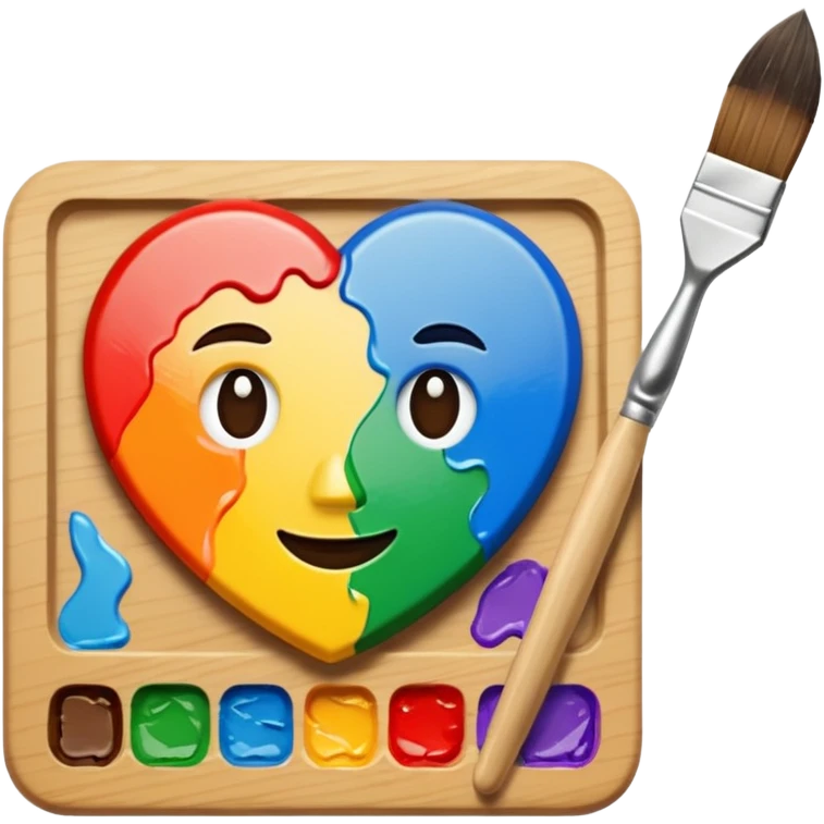 brush and palette knife emoji