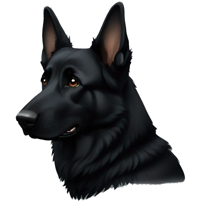 all Black German shepherd  emoji