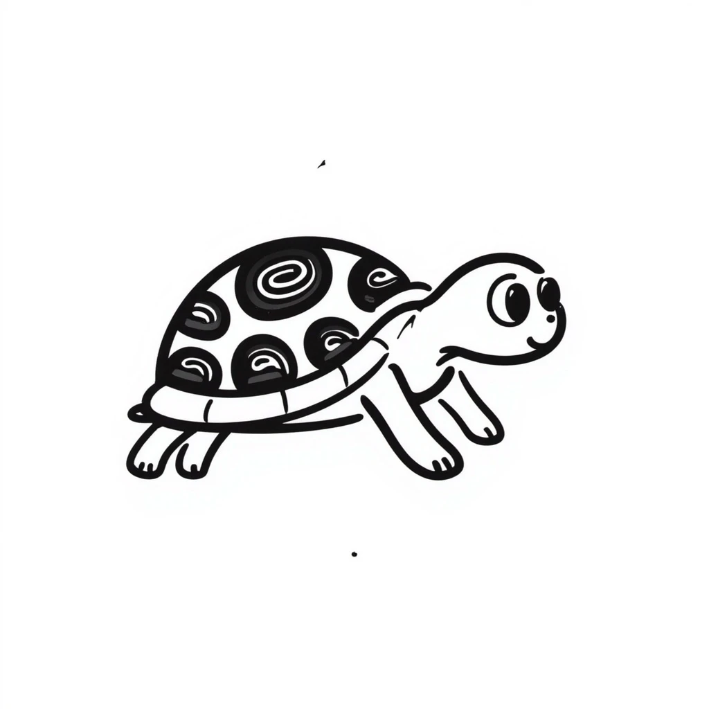 turtle hand drawn doodle style emoji