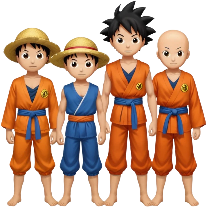 Luffy , goku and Saitama emoji