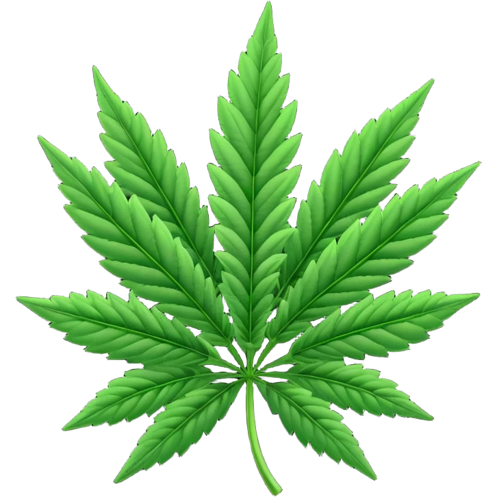Marijuana plant emblem with 420 in the middle emoji