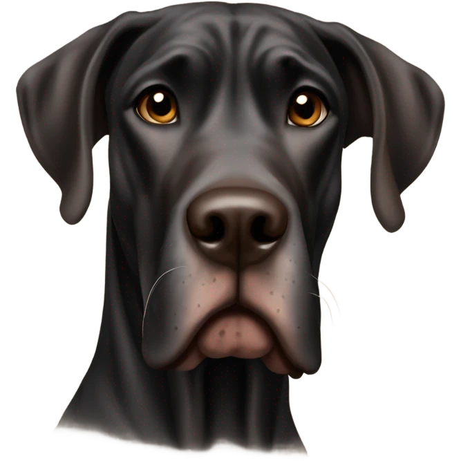 Black and brown Great dane emoji