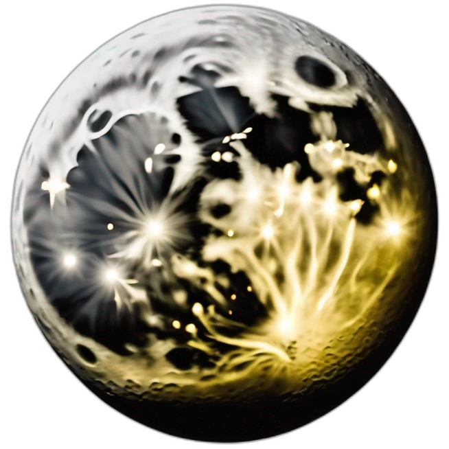 Moon with smoke emoji