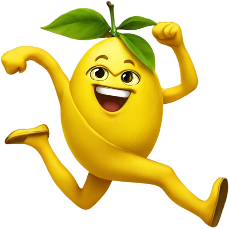 sprinting lemon joyful  emoji