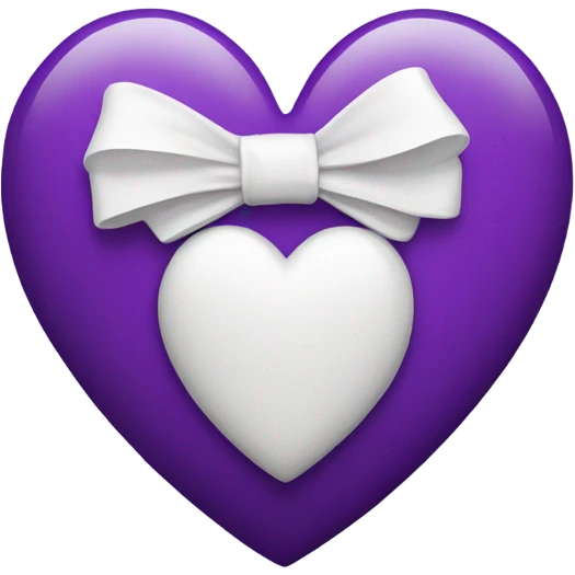 purple Heart with white bow emoji