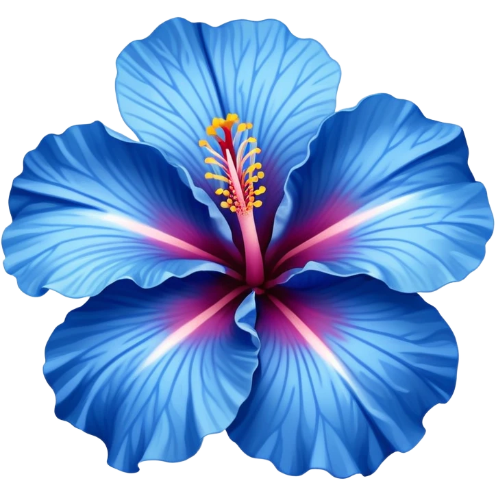 Blue hibiscus flower emoji
