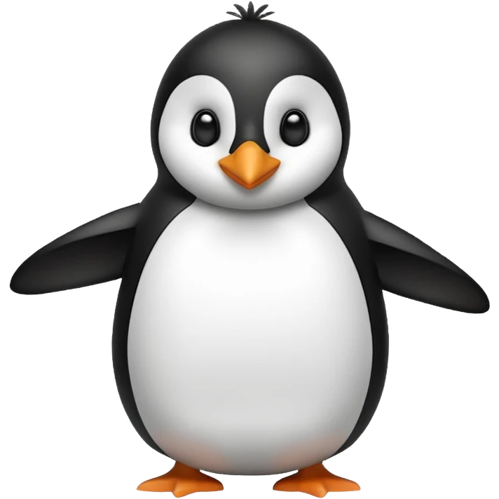 Penguin flipping bird emoji