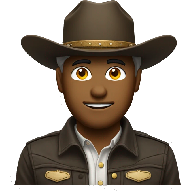 the saluting emoji wearing a cowboy hat emoji
