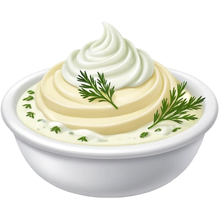 pelmen with sour cream and dill emoji