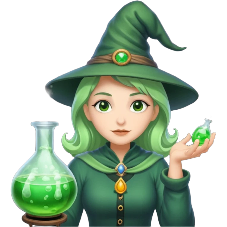 green witch cooking potion emoji