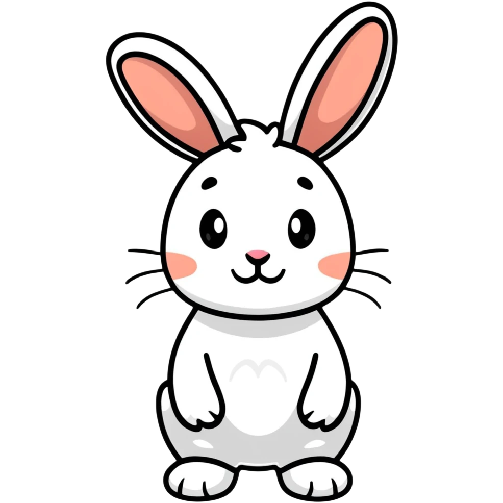 Cute rabbit with long floppy ears emoji