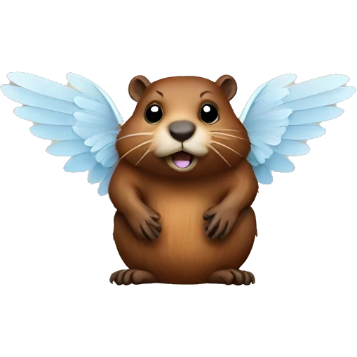 Beaver with wings emoji