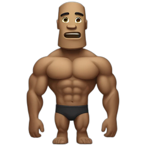 Moai BodyBuilder emoji