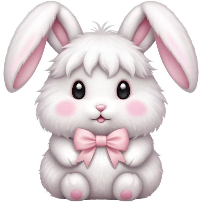 Bunny with a light pink bow emoji