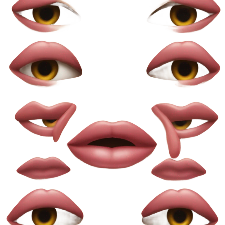 Puckered lips emoji