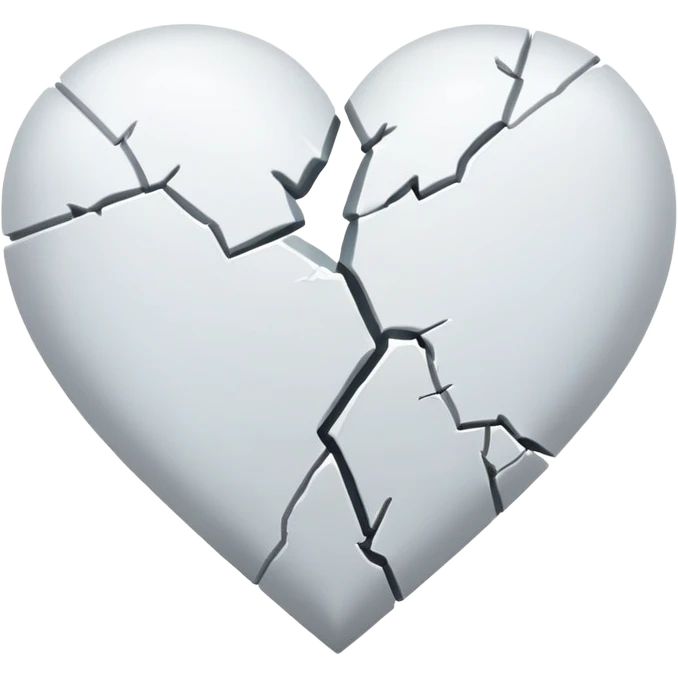 Cuore bianco spezzato emoji
