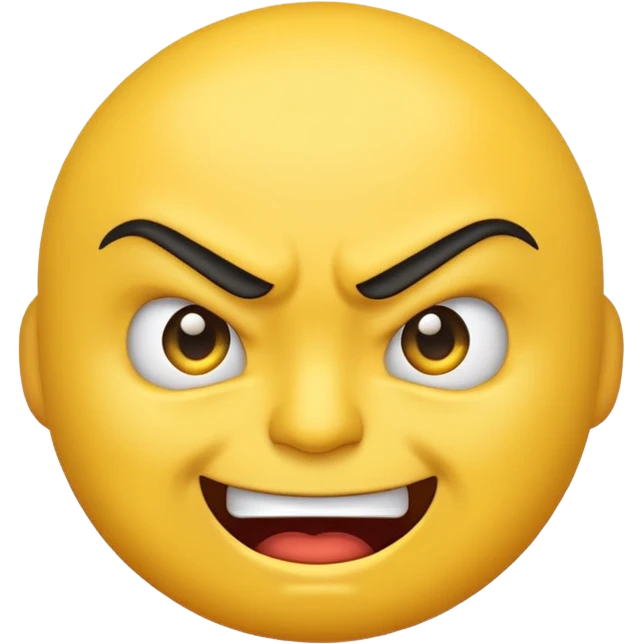 Angry smirk emoji google  emoji