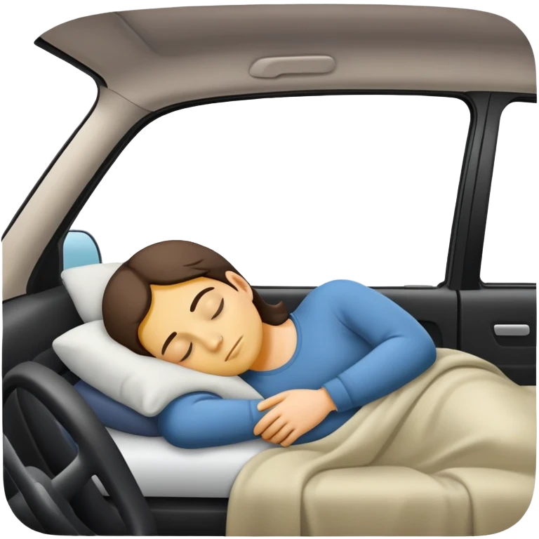 Sleeping in the car emoji
