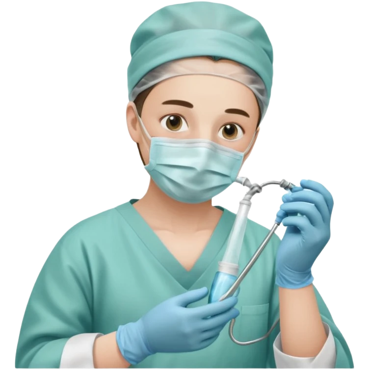 A victorian surgeon using chloroform as an anaesthetic on a patient during an operation emoji
