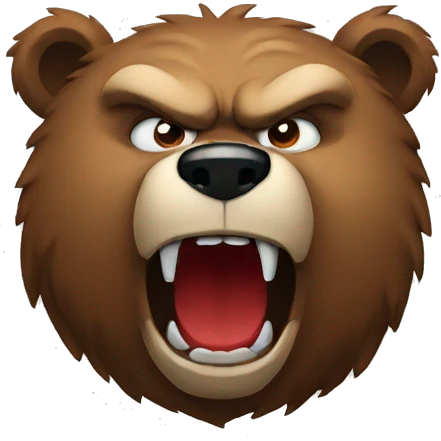 angry bear emoji