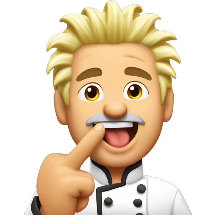 Guy fieri doing the chefs kiss emoji