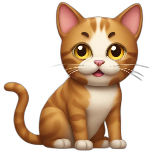 cat wearing poo emoji