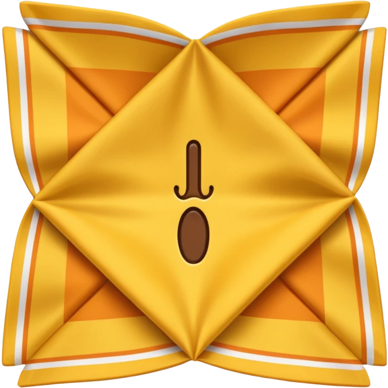 flapped patterned napkin emoji