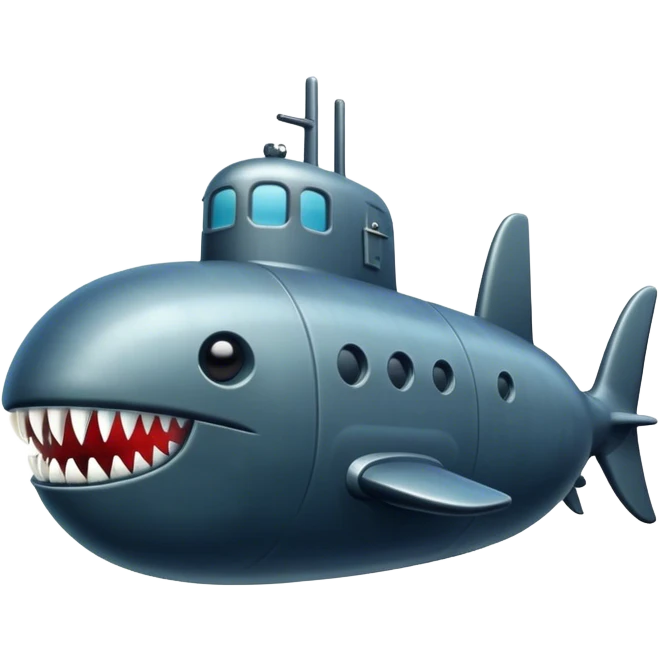 Submarine with Buck teeth emoji