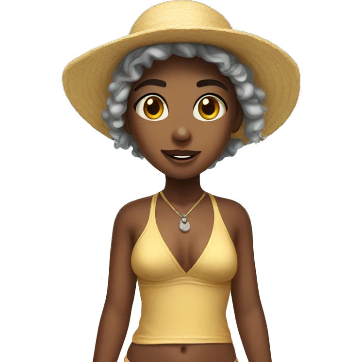 Beach girl emoji