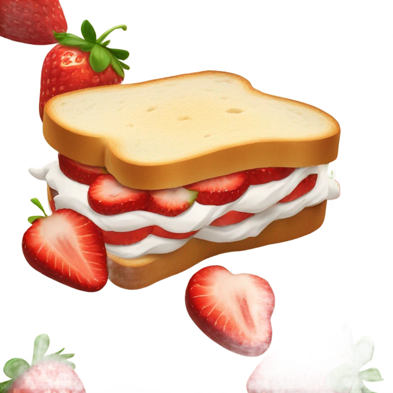 sandwich straweberry with cream emoji