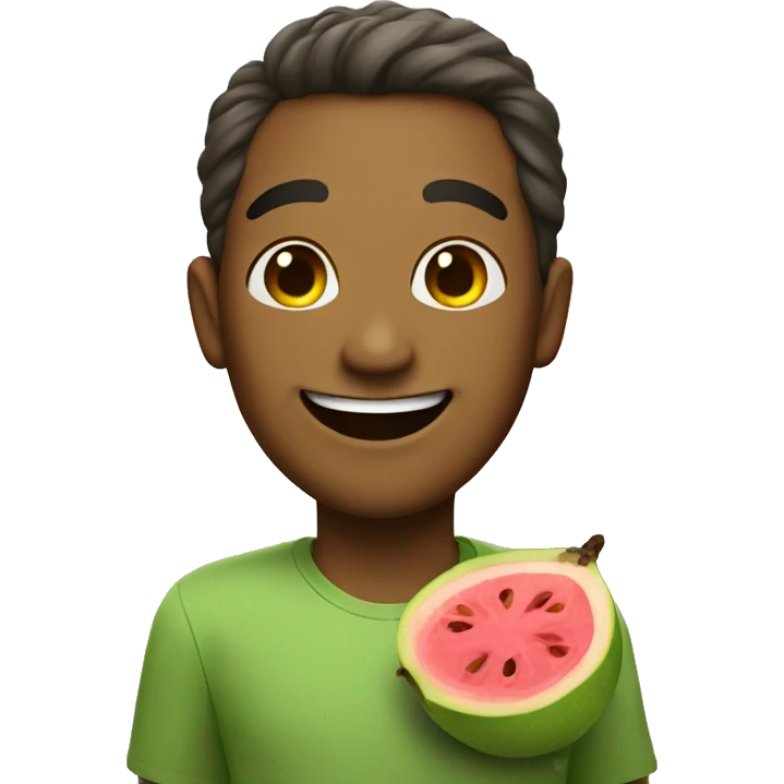 guava smiling emoji