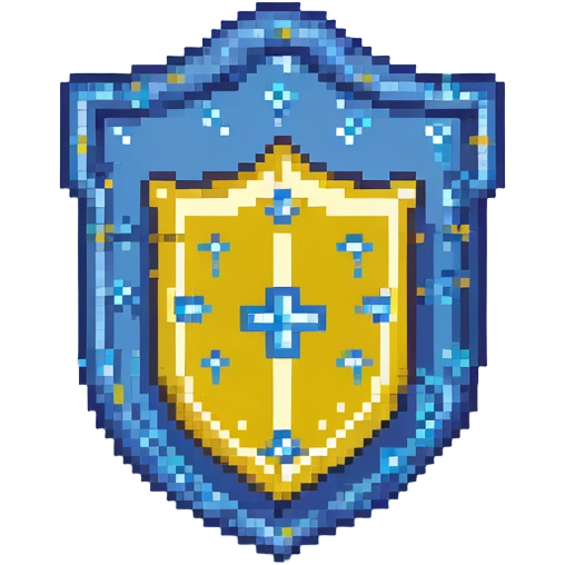 Blue shield with </> code symbols, programming logo emoji