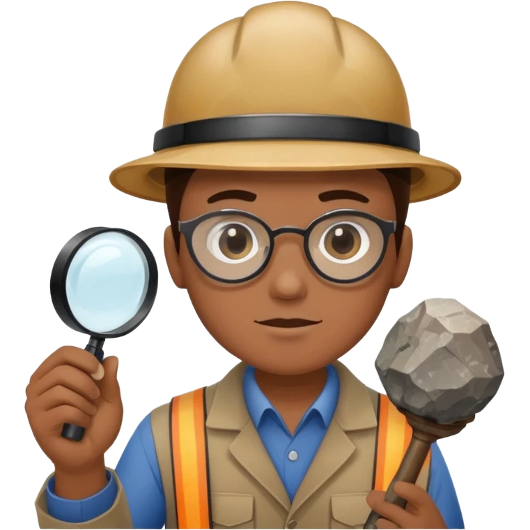 mineral rock fan geologist just face emoji