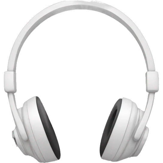 Headphones with a bow emoji